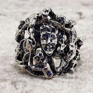 P00010 Stainless Men women Punk Design Skull Biker Ring